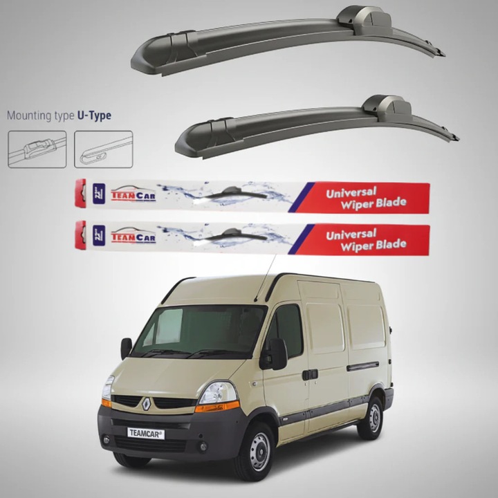 Stergatoare Renault Master Furgon L1H2 (2006–2010) Flat, Set fata – TeamCar®