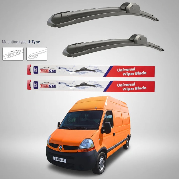Stergatoare Renault Master Furgon L2H3 (2006–2010) Flat, Set fata – TeamCar®