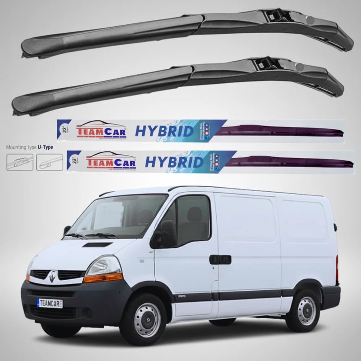 Stergatoare Renault Master Furgon L1H1 (2006–2010) Hibrid, Set fata – TeamCar®