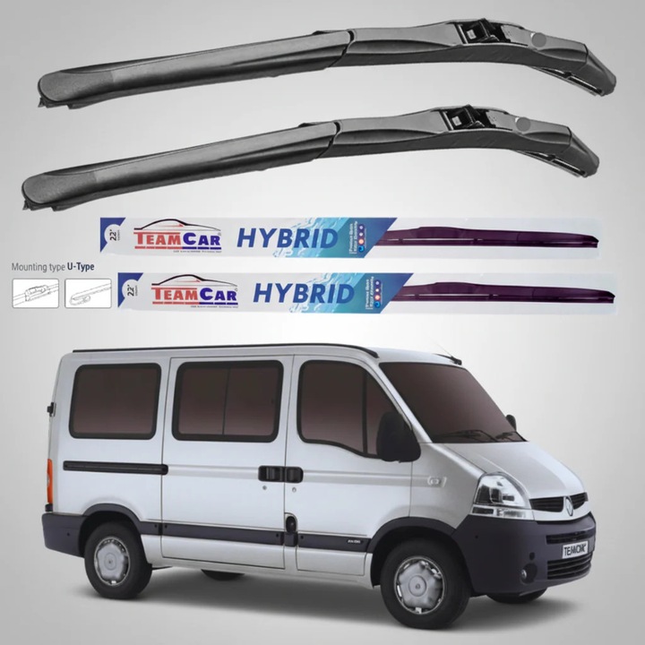 Stergatoare Renault Master Bus L1H1 (2003–2010) Hibrid, Set fata – TeamCar®