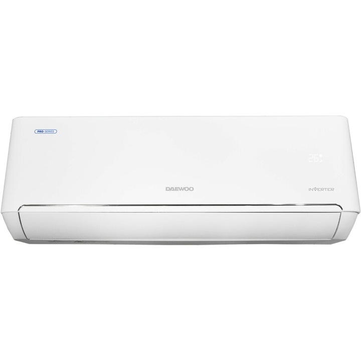 Aer conditionat Daewoo, 12000 Btu, Inverter, functie WI-FI, Clasa energetica A++, kit de instalare inclus (fara console), filtru cu ioni de Ag, Autocuratare, culoare alb