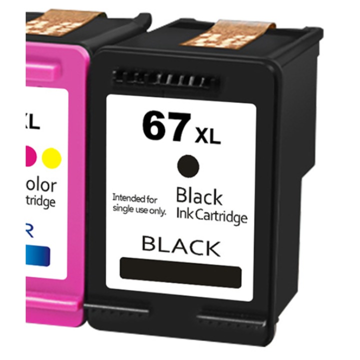 Cartus de cerneala negru 67XL, compatibil cu HP Envy 6052, Envy Pro 6452/6455, capacitate mare