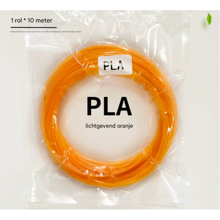 Filament 3D, 1.75mm, 10m, portocaliu stralucitor, set de 10 culori