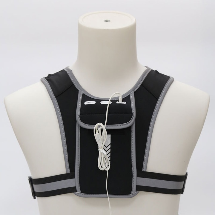 Rucsac sport unisex, compartiment pentru sticla de apa, material rezistent la abraziune, dimensiuni ajustabile