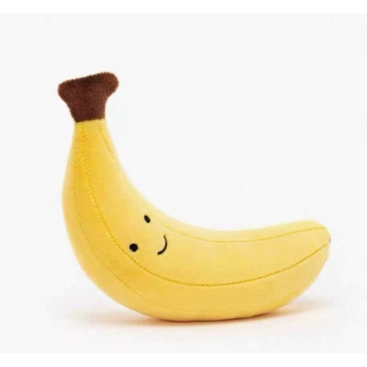 Jucarie de plus set banana, design dragut, galben, 30x15cm