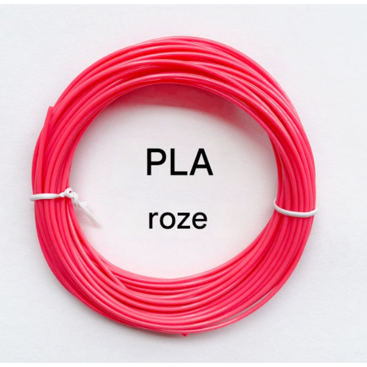 Filament PLA 1.75mm, 10 metri, roz piersiciu, set 10 culori