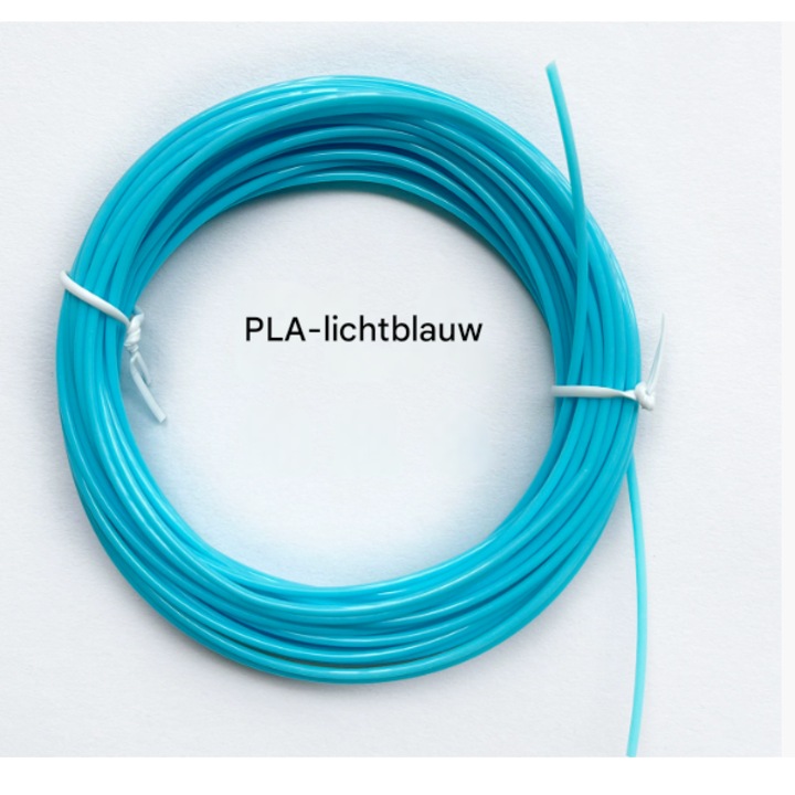 Filament PLA 1.75mm, 10m, albastru deschis, set 10 culori