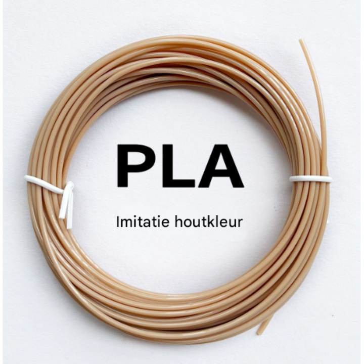 Filament PLA 3D, 1.75mm, 10 metri, aspect lemn, set 10 culori