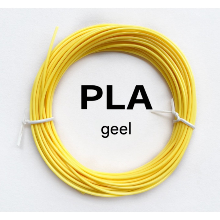 Filament PLA 1.75mm pentru imprimare 3D, galben, 10 metri