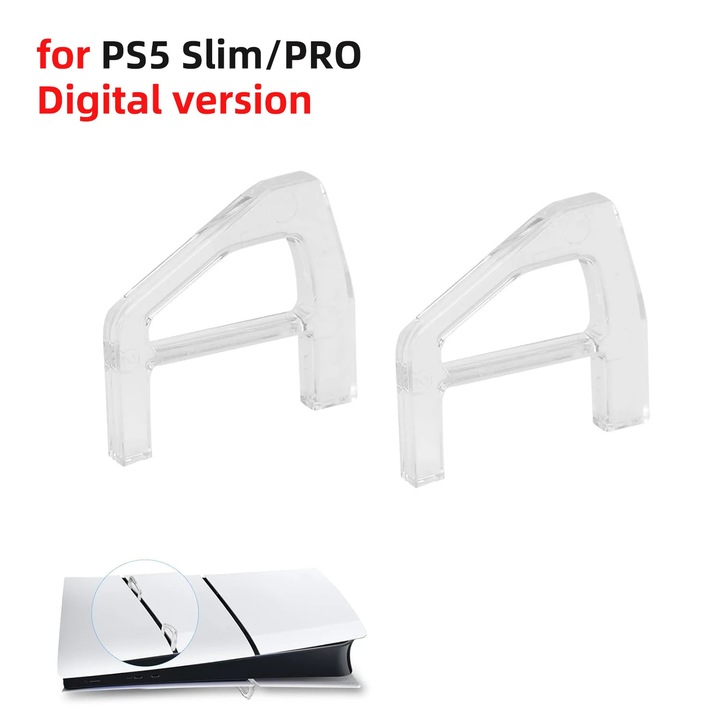 Suport de racire plat pentru console PS5 Slim/Pro, material ABS, design triunghiular, adaptabilitate versatila, alb