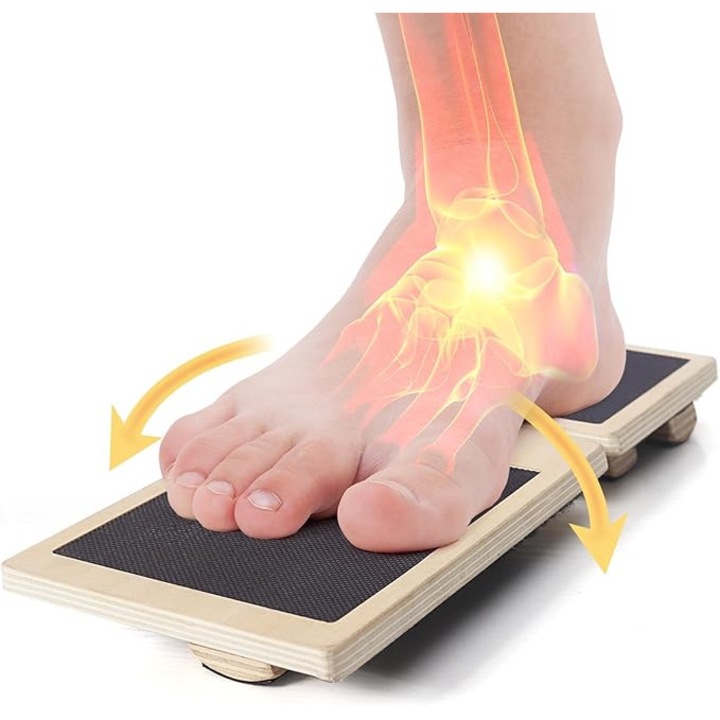 Placa de echilibru pentru un picior, neagra, 11.8x4.35x1.18cm