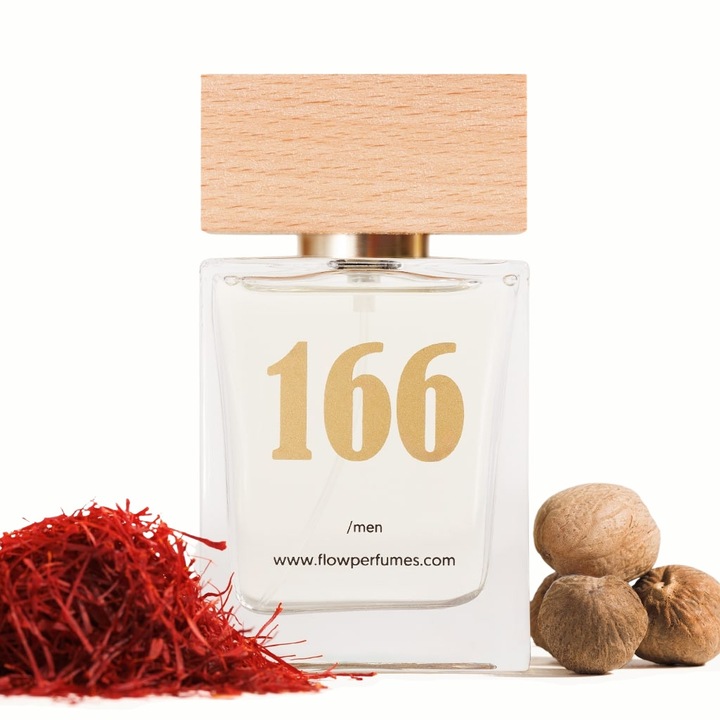 Parfum unisex, Flow, Nr.166, 50 ml, condimentat-lemnos, Sofran, Violeta