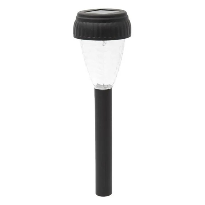 Lampa solara neagra cu LED alb 21.5cm pentru gradina