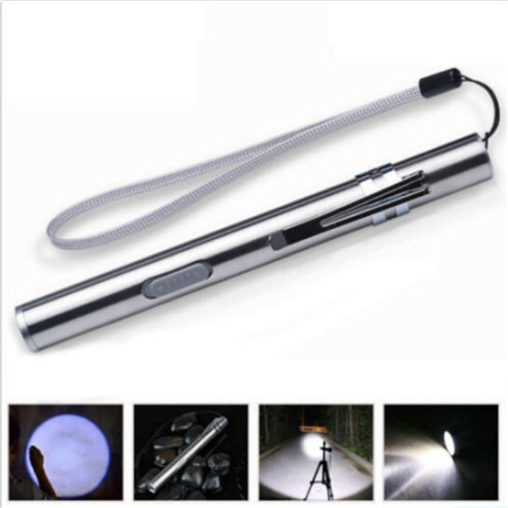 Hordozható LED lámpa, 10000 lumen, rozsdamentes acélból, méretei 13x1.3x1.3cm, USB töltővel ellátott készlet