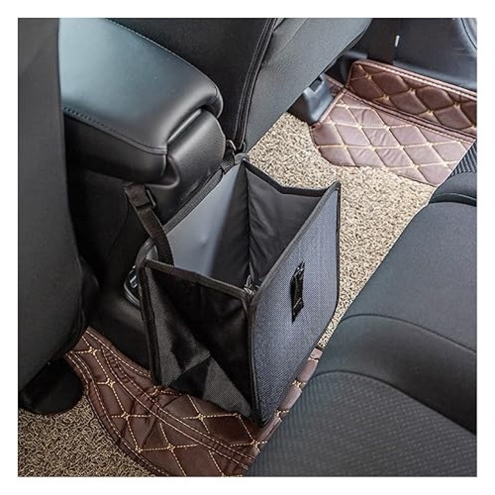 Cos de gunoi pliabil, sac de depozitare impermeabil si rezistent la scurgeri, capacitate mare, accesorii pentru interiorul masinii