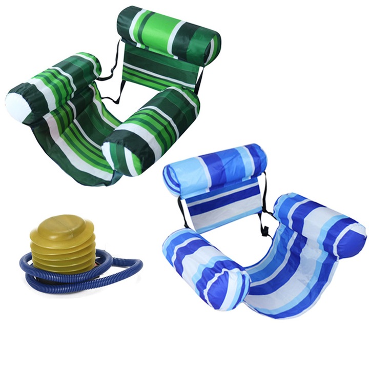 Scaune de relaxare gonflabile, set de 2, suport ajustabil pentru spate si cap, material confortabil, compact pentru calatorii