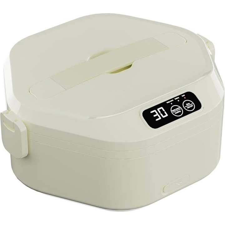 Cutie alimentara electrica incalzita, 1L, capacitate mare, design portabil, izolatie tripla, pentru camping si birou