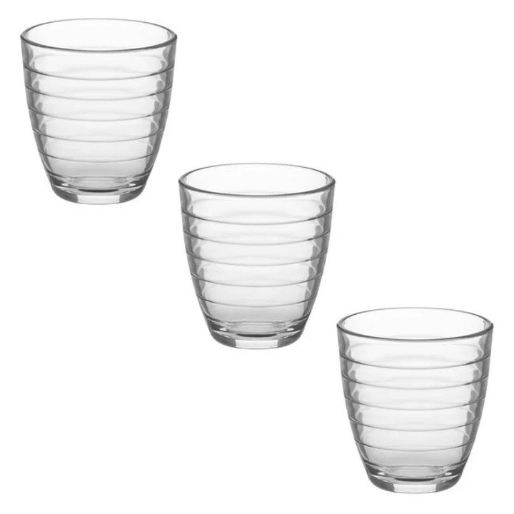 Set pahare scurte sticla transparente 255ml