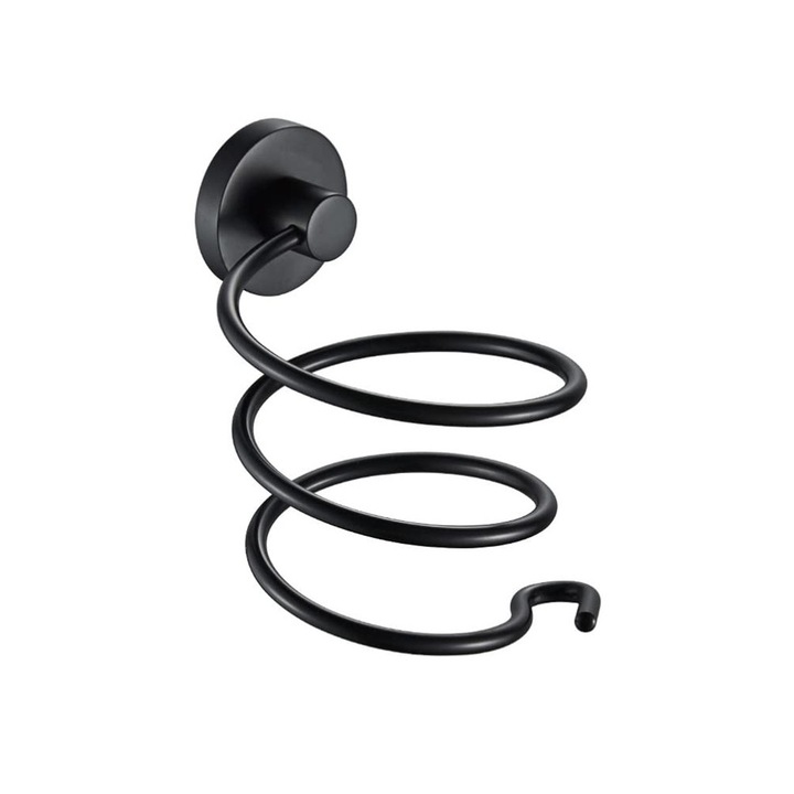 Suport spirala pentru foehn, Cupio, universal, metalic, montaj perete