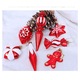 Globuri de Craciun, set 6 bucati, ornamentele colorate din plastic electroplacat, forme de bomboane, mici