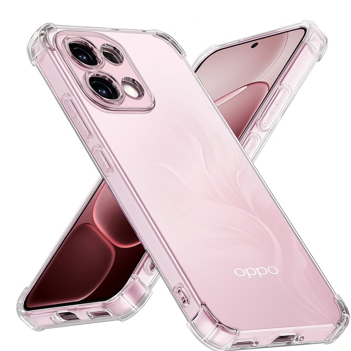 Husa Clear Anti-Soc pentru Oppo A6 Pro 4G / A6 Pro 5G, Protectie Colturi AirBag, Rezisntenta Socuri si Zgarieturi, Design Slim, Transparenta