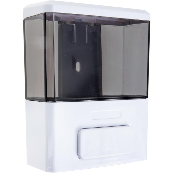 Dispenser de sapun spuma manual, montat pe perete, plastic rezistent, usor de instalat, pentru baie si bucatarie