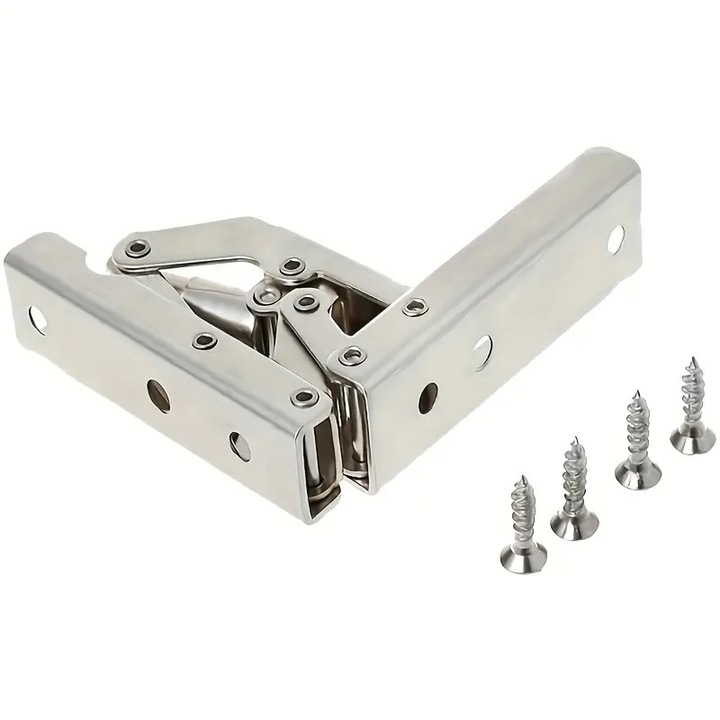 Set de 4 balamale pentru pliere la 90 de grade, structura de pod, fara gaurire, material durabil