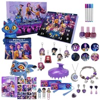 Cutie surpriza K-pop Devil Hunter, 61 Piese, Include Papusa, Portofel, Bijuterii, Stickere si Carioci, Diverse Accesorii, Copii 4 Ani+, Multicolor