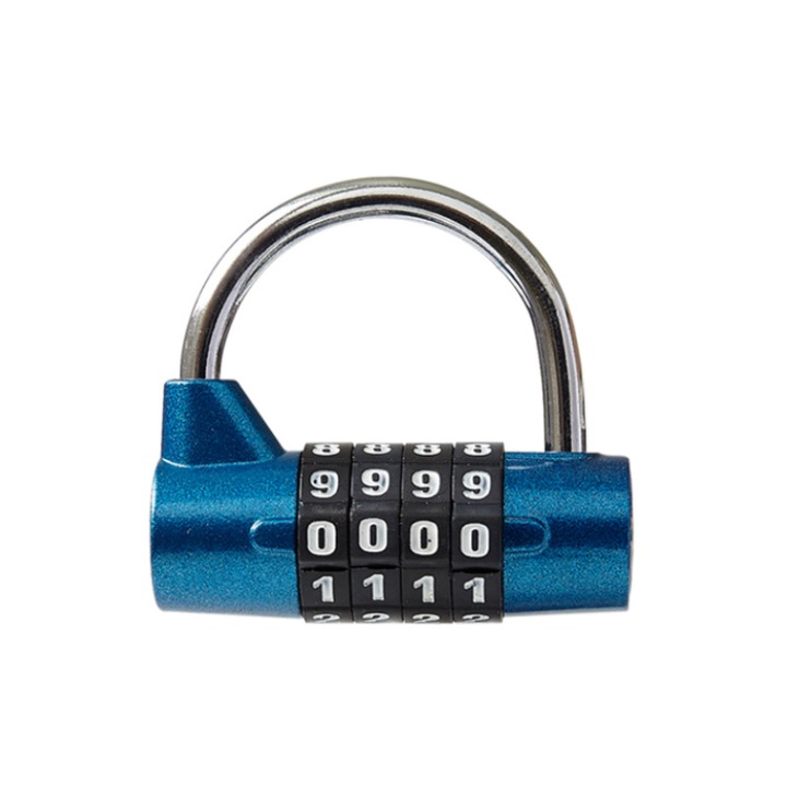 Lacat cu combinatie 4 cifre, metal, rezistent la coroziune, utilizare interioara si exterioara