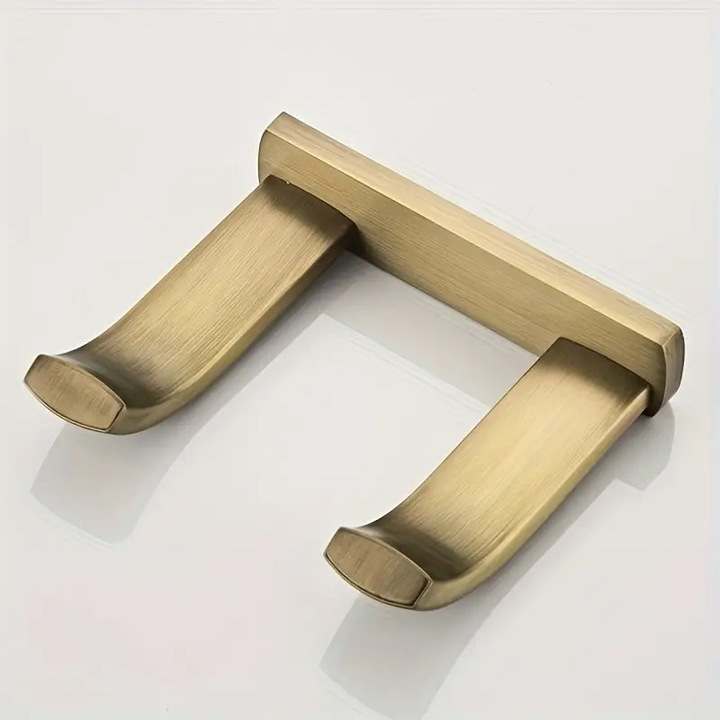 Suport pentru uscator de par, bronz antic, design minimalist, montare pe perete