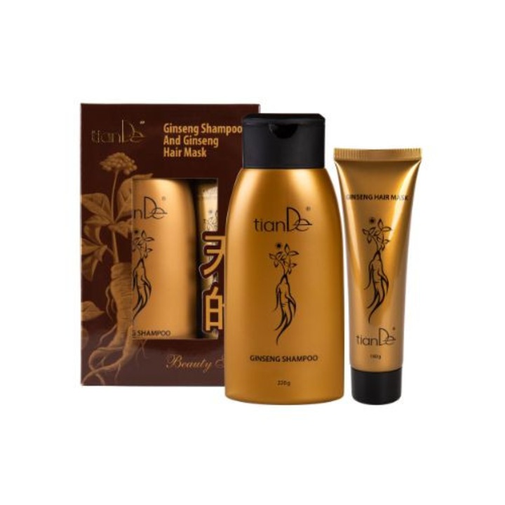 Set sampon si balsam anti-matreata: cu extract de Panax Ginseng, 220+100 g, tianDe