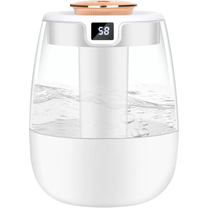 Umidificator mini 220ml, form rotund, culoare macaron, portabil