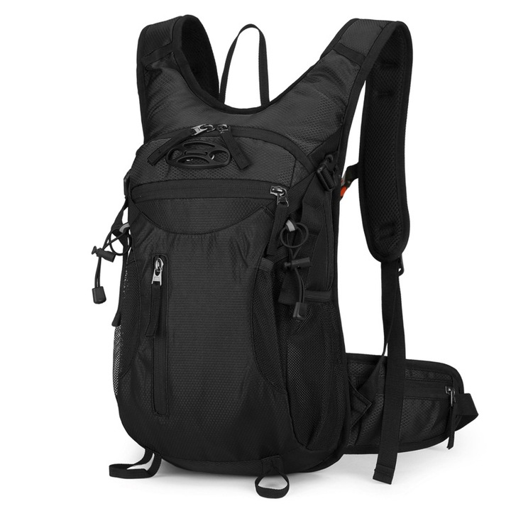 Rucsac de ciclism 15L, impermeabil, cu compartiment pentru hidratare, negru, 43x24x13cm