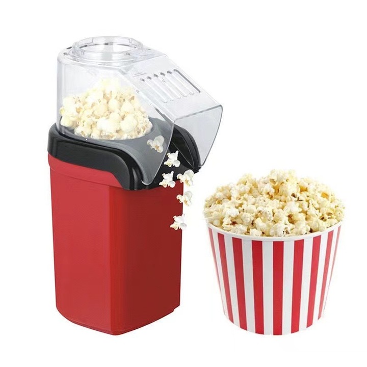Aparat de preparat popcorn, rosu, dimensiuni compacte