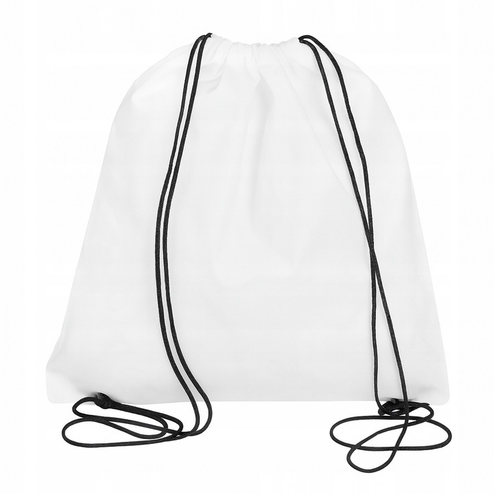 Ghiozdan tip sac, Allbag, alb, 34x40cm, poliester, 1 compartiment