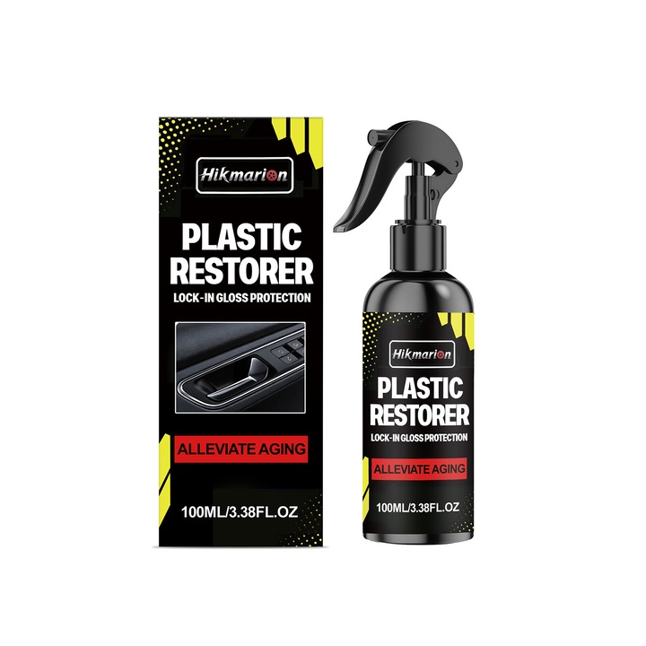 Agent de restaurare plastic auto Hikmarion, 100ml, protejeaza si reinvie suprafetele interioare si exterioare, aplicare usoara.