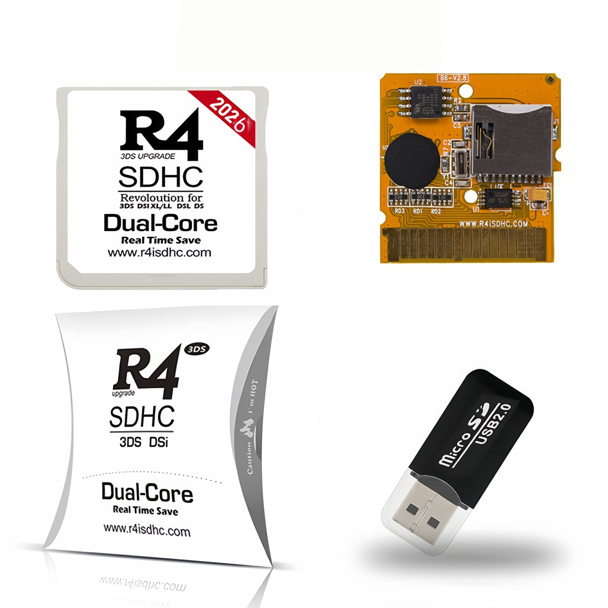 Card de Modare R4 SDHC RTS Lite 2026 compatibil Nintendo DS, NDSi, 3DS ...