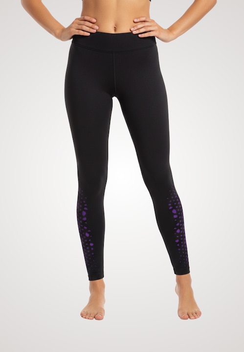 Colanti Sport Penti DUBLI – Mov Neon & Negru, Decupaj Plasa in Romburi