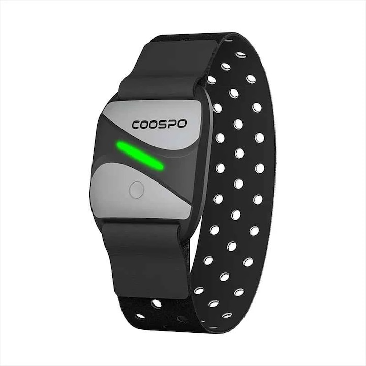 Monitor Ritm Cardiac COOSPO HW706 Bluetooth ANT+, Bratara Brat, Waterproof IP67, Compatibil Garmin & Wahoo