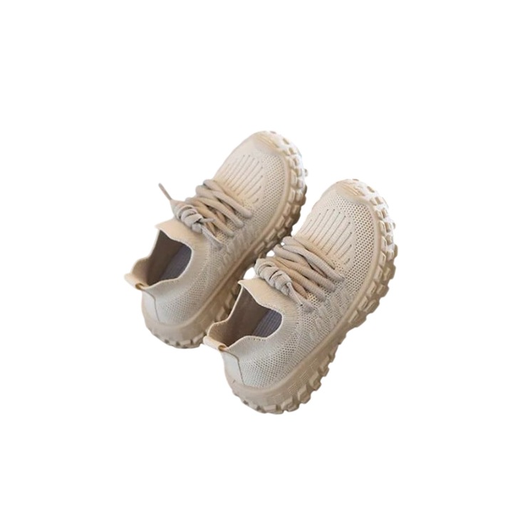 2889Pantofi Atletici pentru Baieti si Fete, Sneakers Usori pentru Exterior, Crem