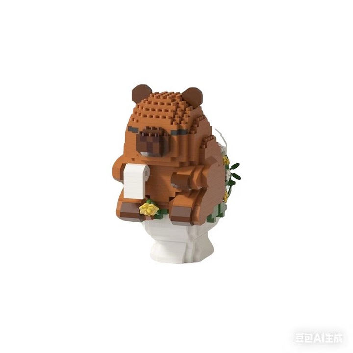Set blocuri micro de constructie Kapibara, figurina decorativa montabila,610pcs [color box], model M3147, Culoare: multicolor, Dimensiune: 16cm*11.5cm*4.6cm