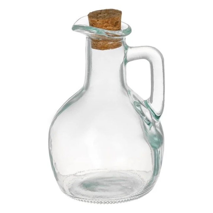 Carafa din sticla cu maner si dop de pluta 160ml transparenta