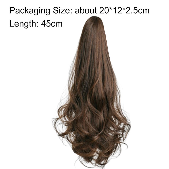 Peruca Pony Tail, 45cm, textura naturala, usoara, multicolor