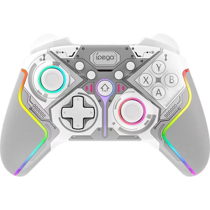 Controler wireless iPega 9666BH pentru Android/PC/PS3/PS4/Switch/iOS, alb