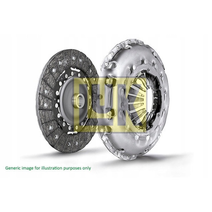 LUK kuplungszett, 210mm, rögzítőgyűrűvel, VW Golf III, SEAT Ibiza II, Toledo I modellekhez