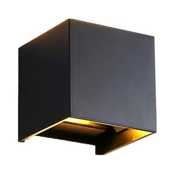 Aplica de exterior moderna, 6W, 925LM, unghi de iluminare ajustabil 3000/6000K, design minimalist, IP65, pentru gradini si terase