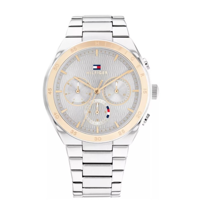 Tommy Hilfager, 1782574 Ceas quartz din otel inoxidabil, Ceas elegant si versatil pentru femei Argintiu