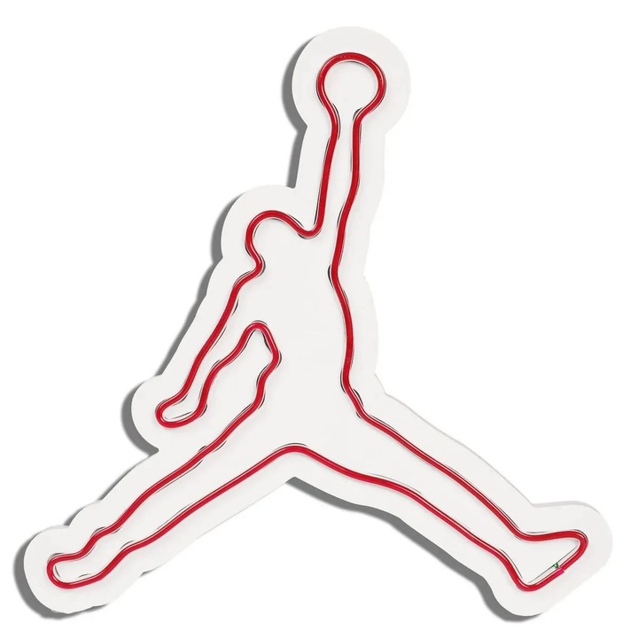 Decor de perete Re-Bloom, LED, plastic, alb/rosu, 42 x 40 x 2 cm