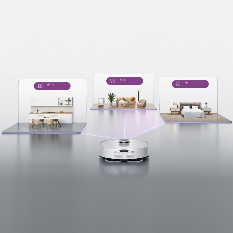 Aspirator robot Eureka J15 Ultra, 19 000 Pa, 3 l, Autonomie de 150 min, Lidar + camerа RGB, FlexiRazor, Comanda vocala, Alb