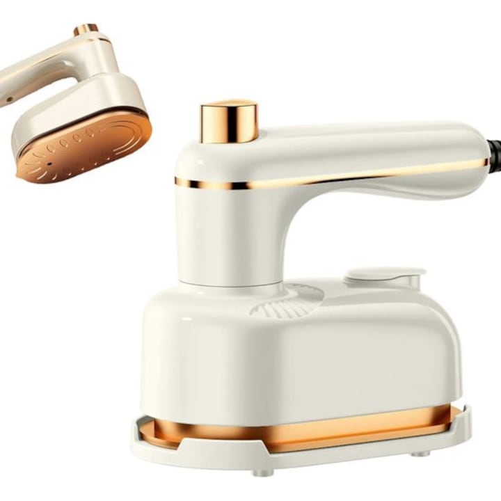 Fier de calcat cu abur portabil, compact, ceramic, fara masa de calcat, ideal pentru acasa si calatorii